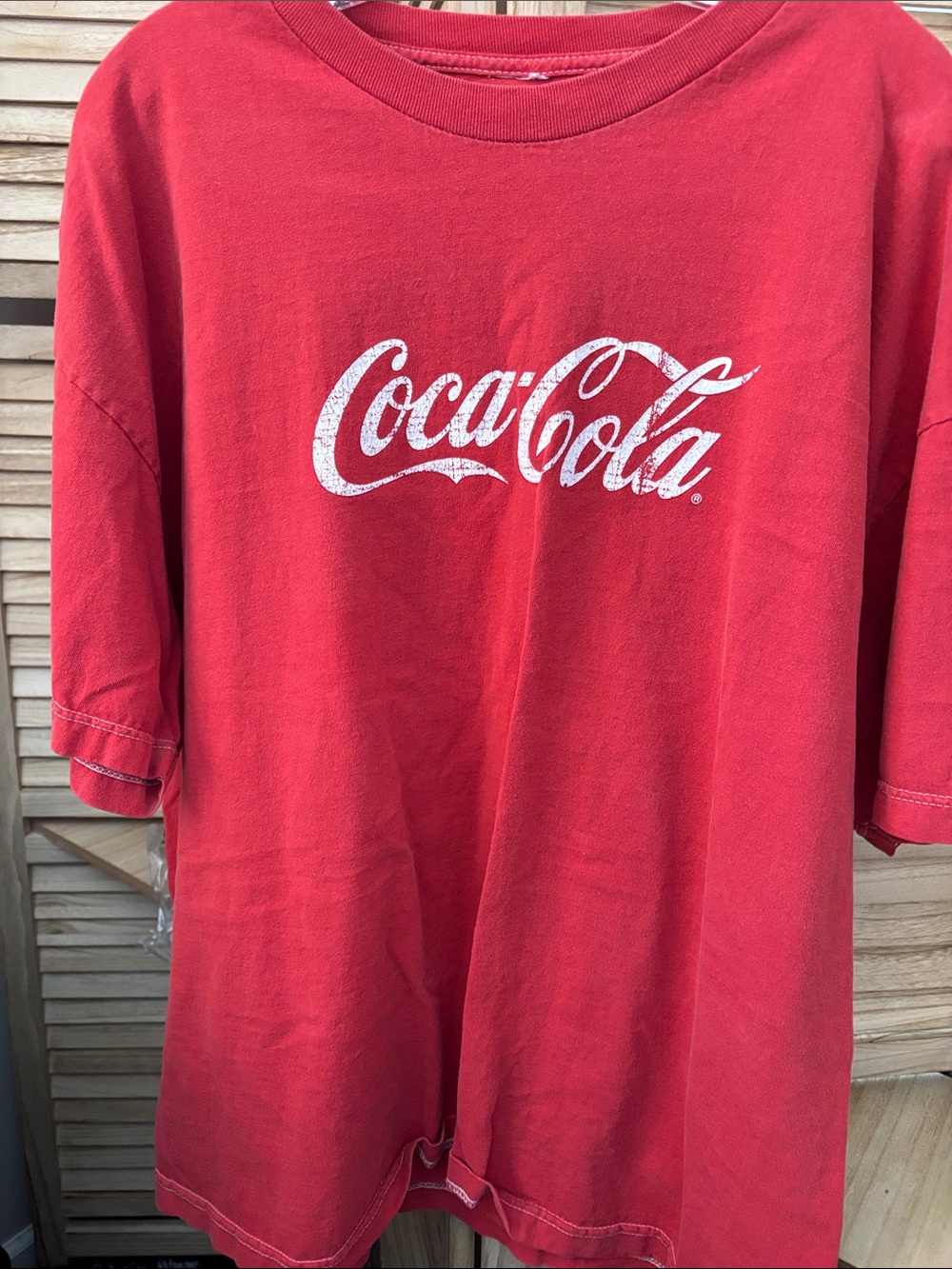 Coca-Cola Red Tee with White Script Logo XL